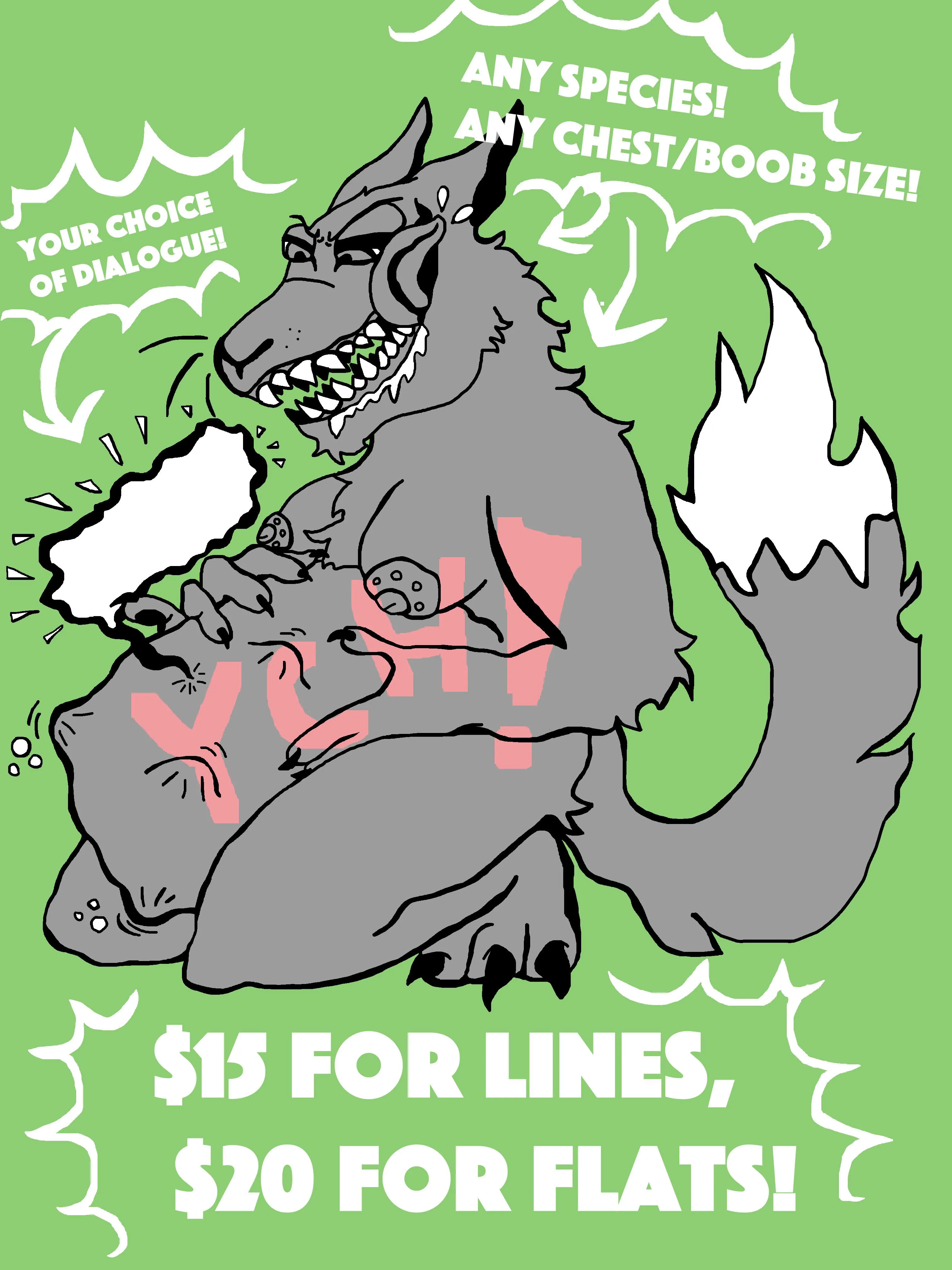 {Promo} YCH Commissions! Just Line Art $15, Flat colors $20