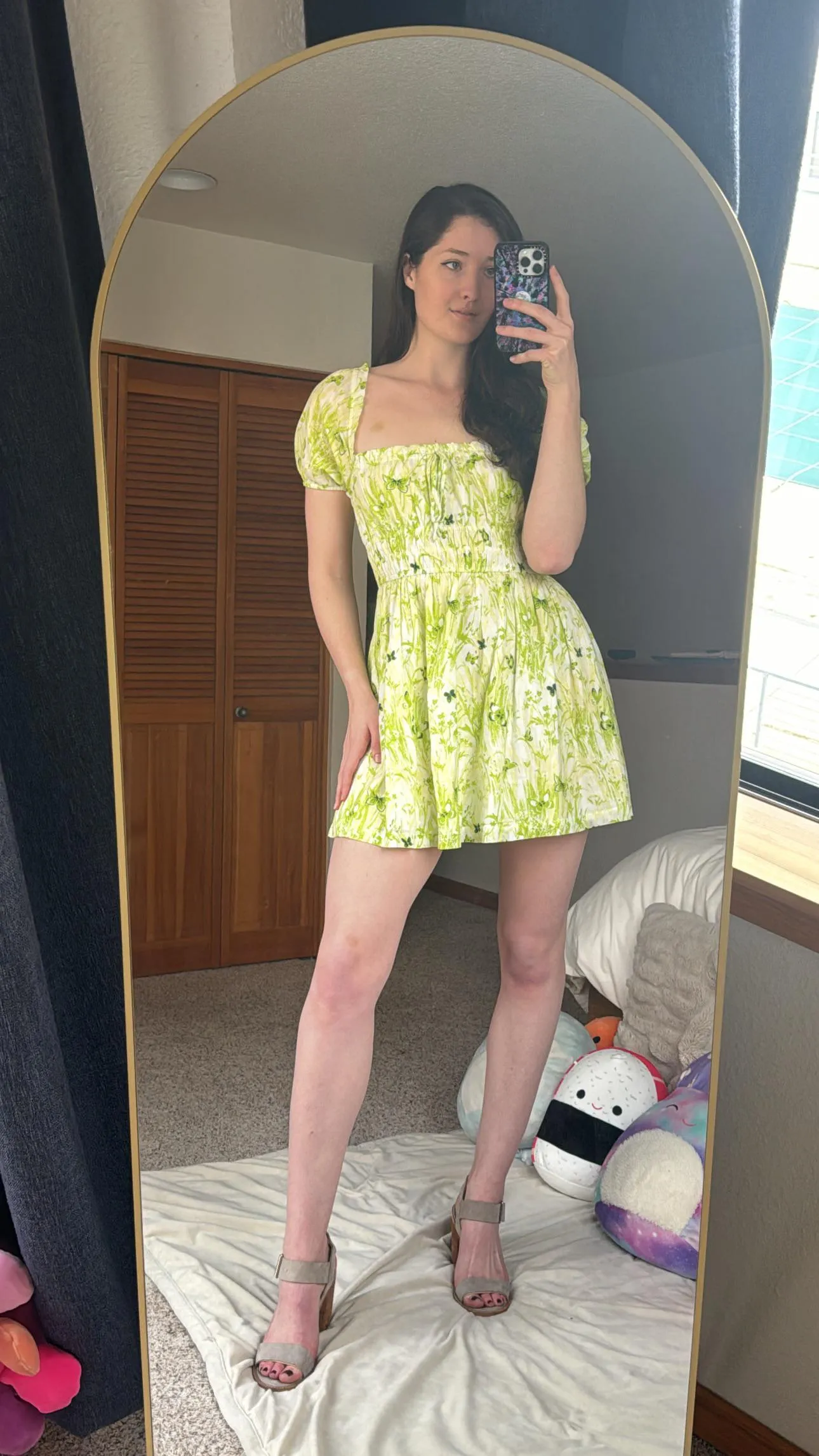 Summer dresses really show my long legs off nicely