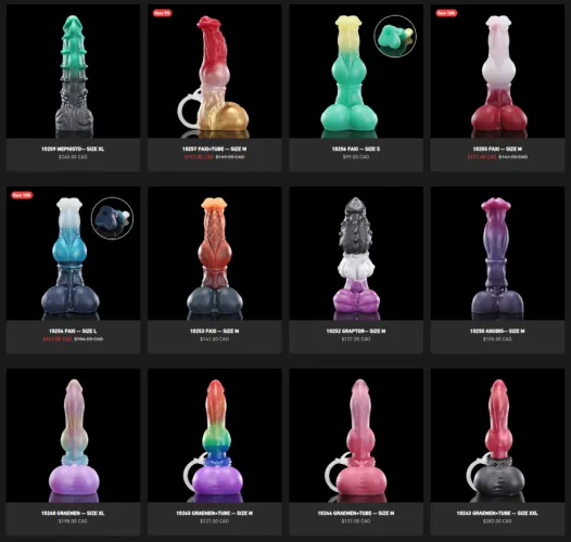 This drop brings knot dildos in unique, one-of-a-kind colors—only one of each.