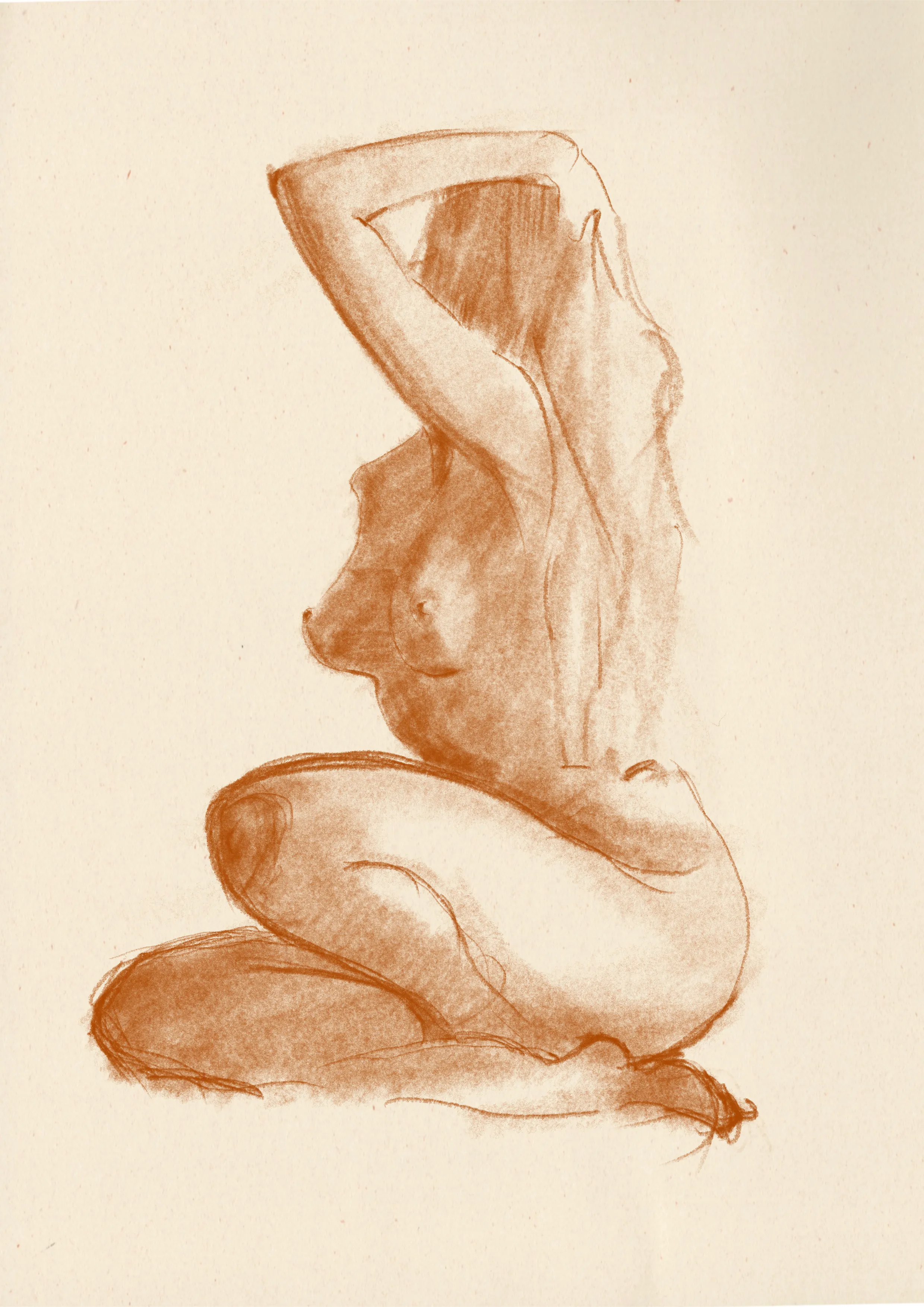 Classical Sitting Nude