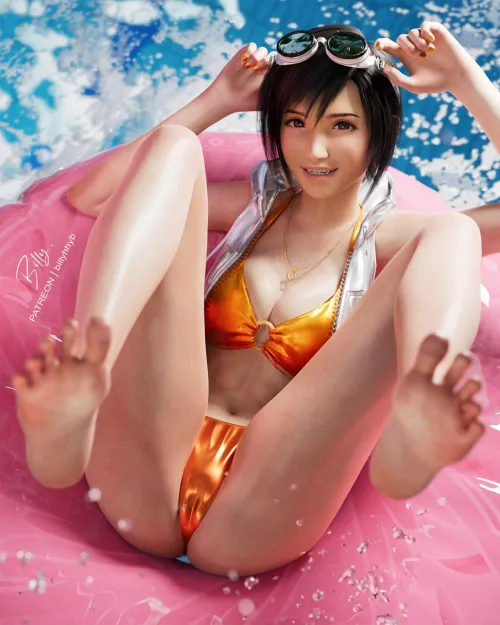 Yuffie having fun at the beach (Billy)