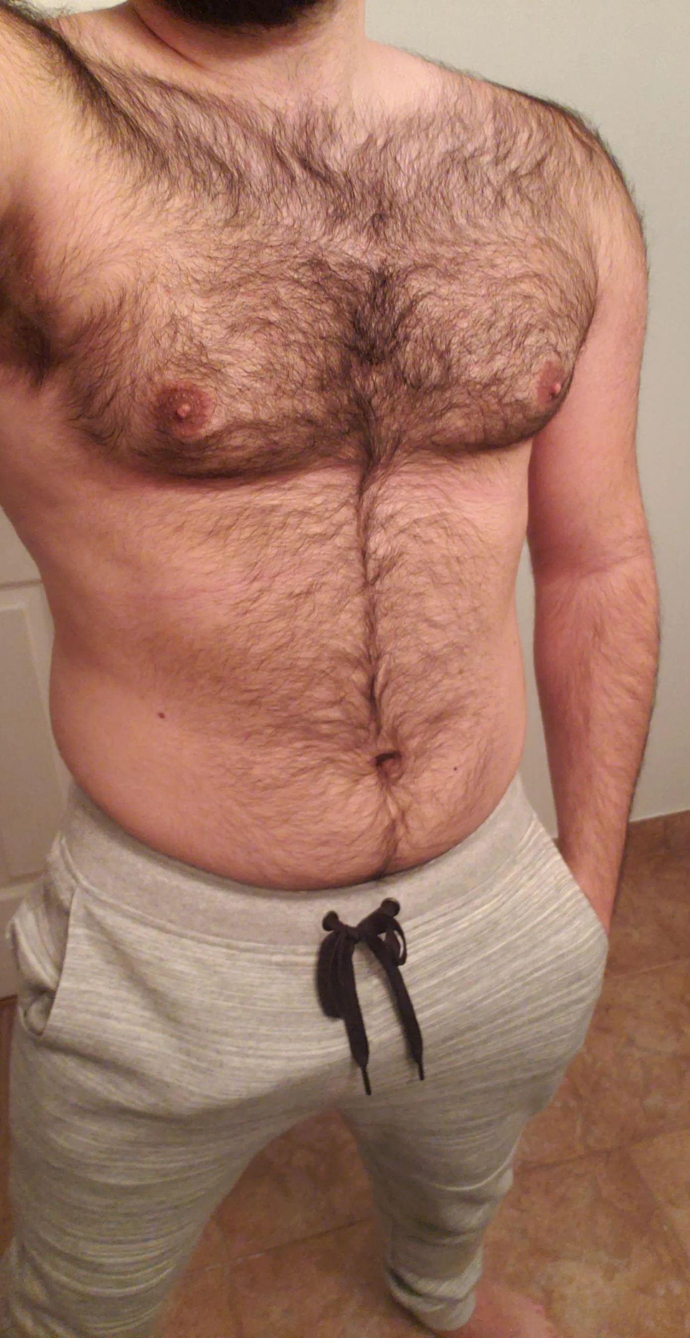 How would you feel if Daddy walked around the house like this?