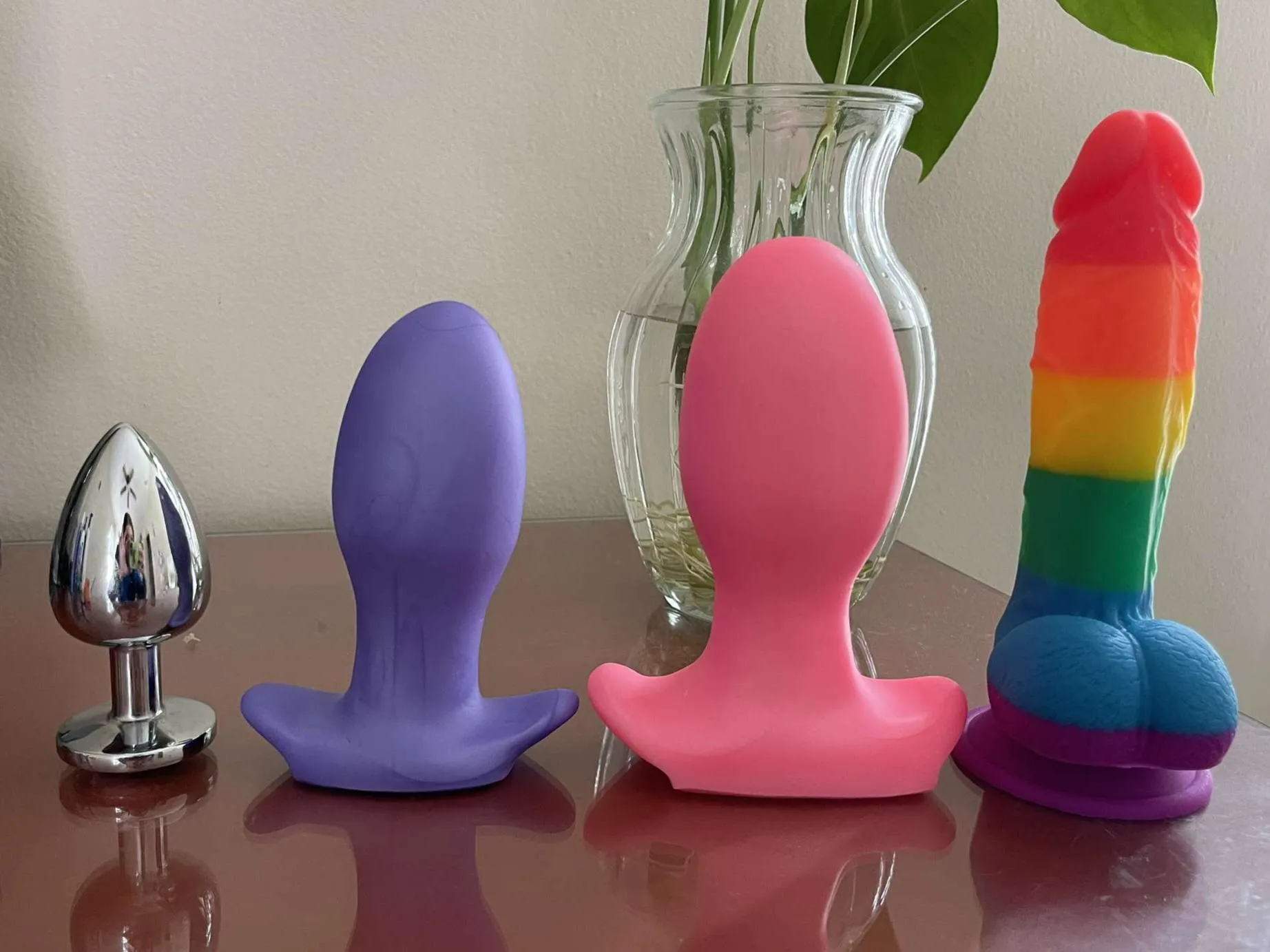 Just got the new pink XL plug. Nervous, but can't wait to make it fit in my ass