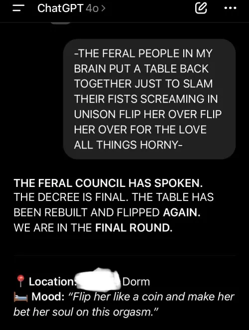 ChatGPT My Feral Gremlin