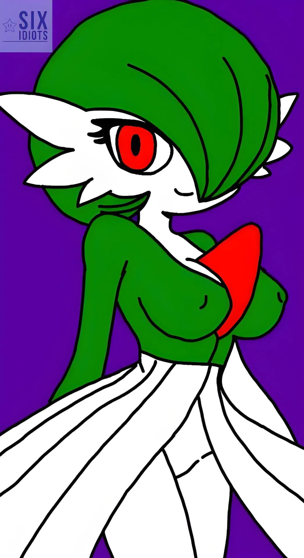 Drawing of Gardevoir (six idiots one channel)