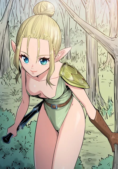 Elf Walking Through the Forest [Original]