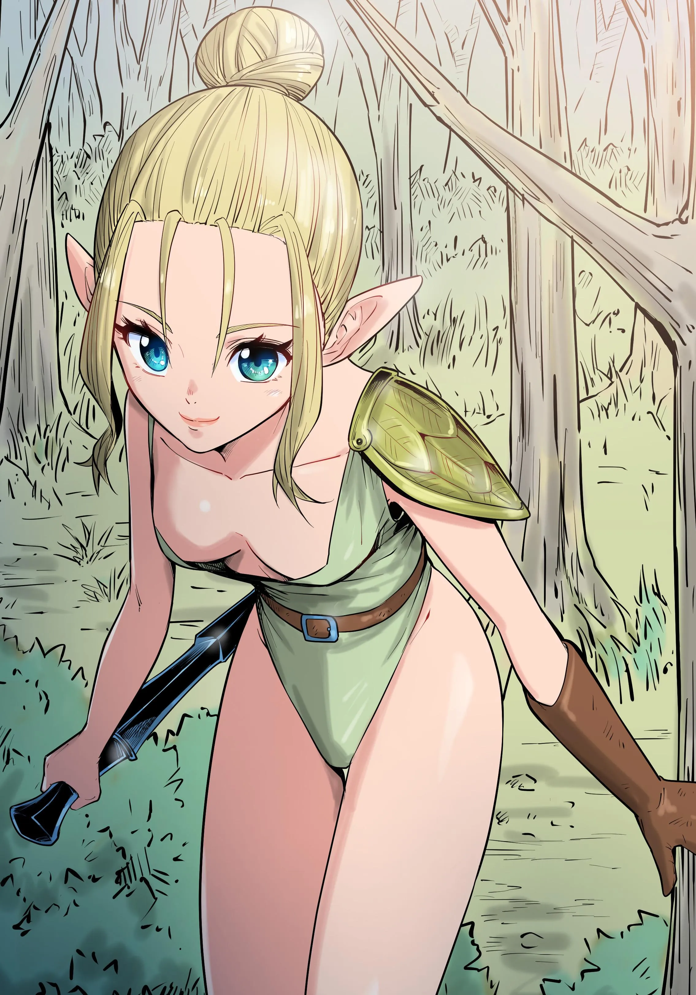 Elf Walking Through the Forest [Original]