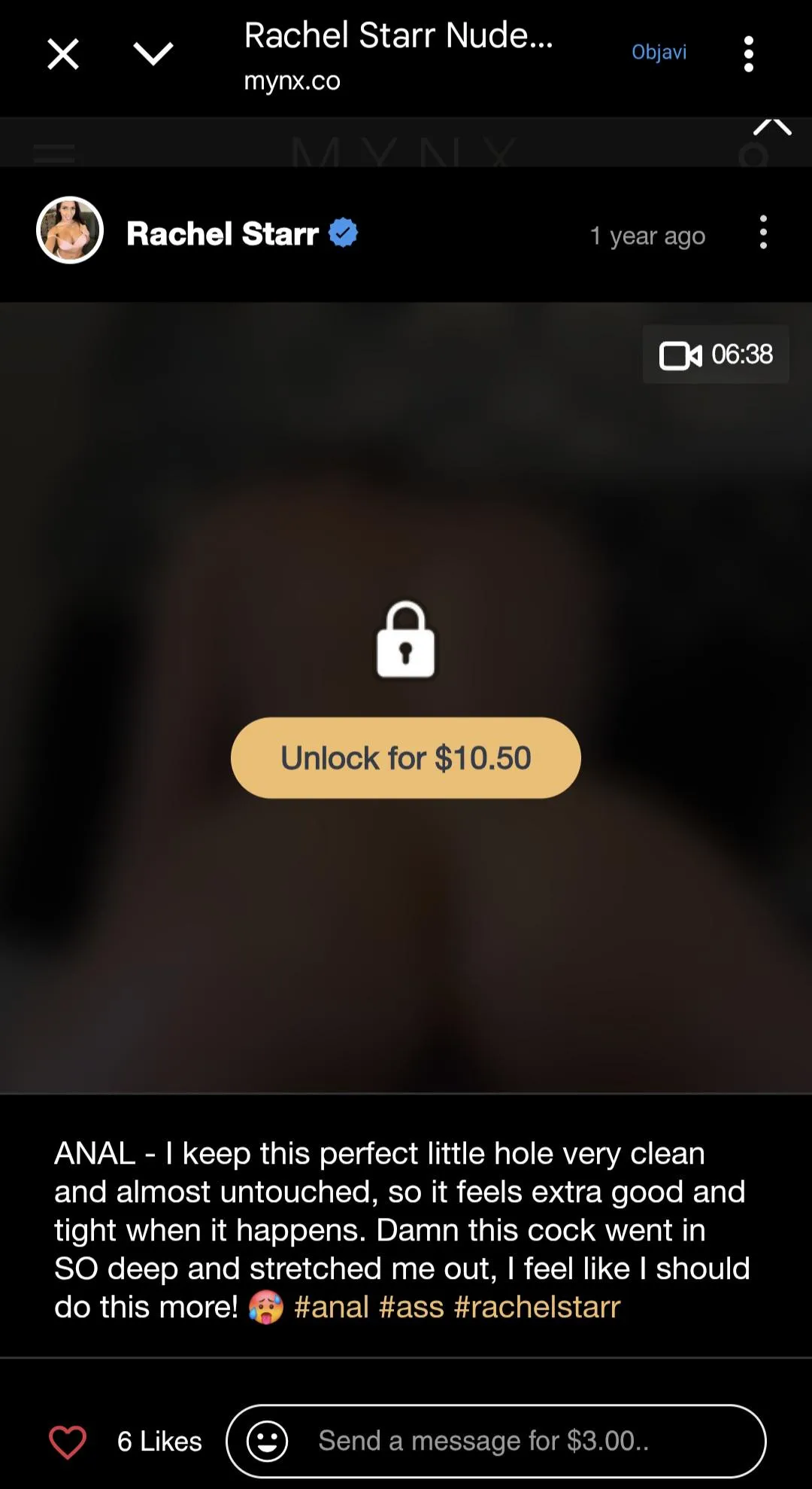 Rachel starr anal on mynx.com