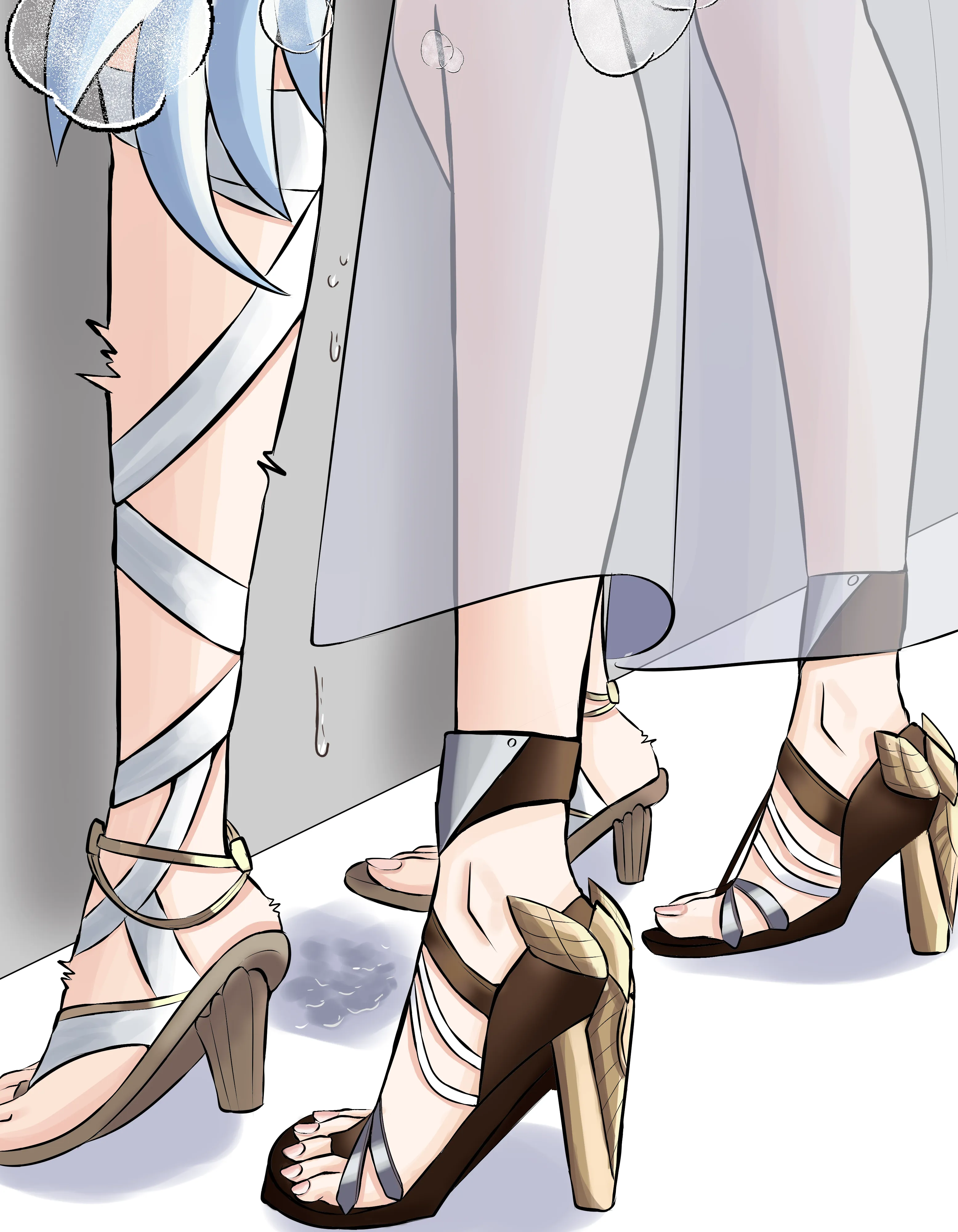 Augusta helping Iuno paint the wall [Wuthering Waves] (OC)