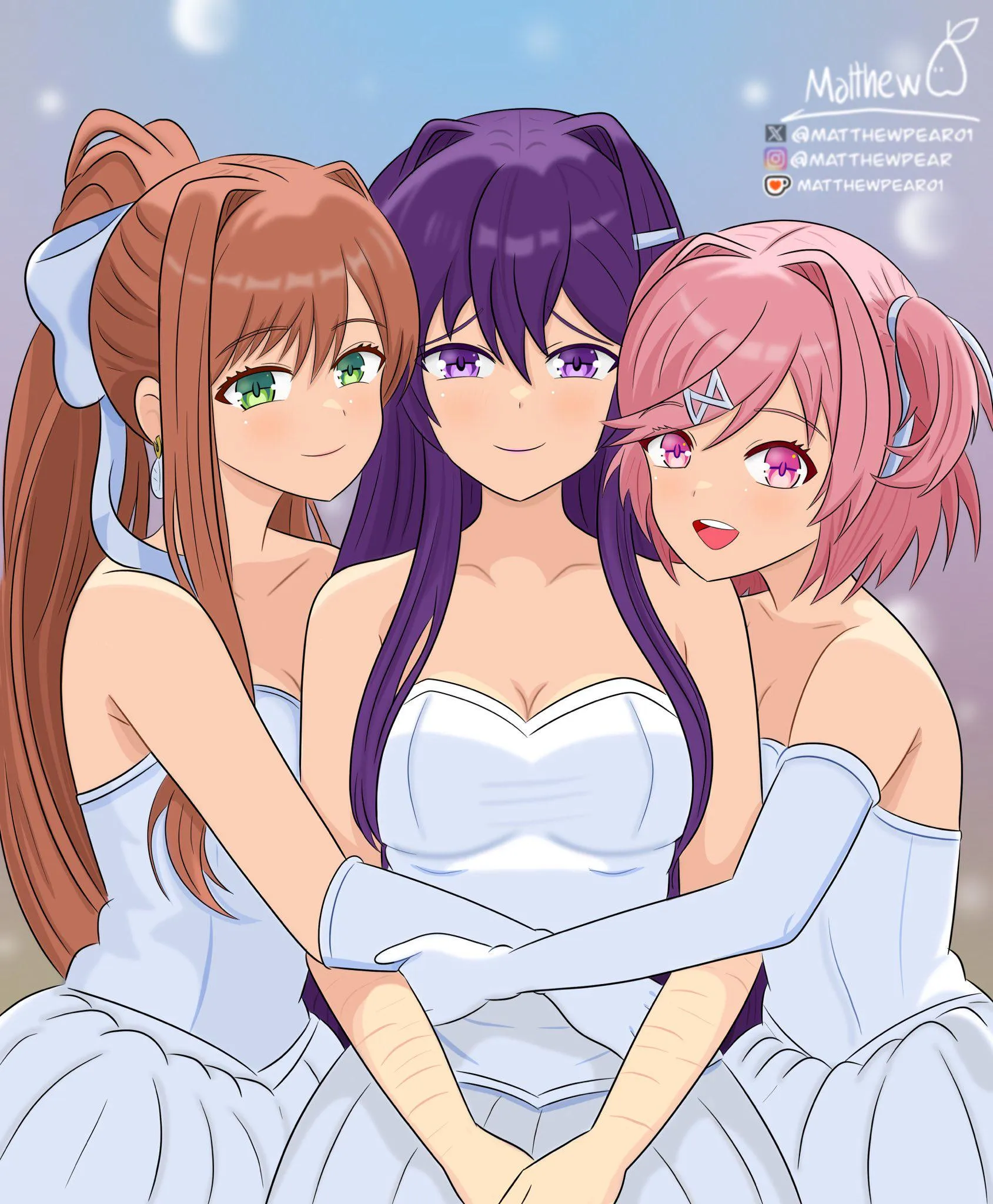Brides Monika, Yuri, and Natsuki [DDLC]
