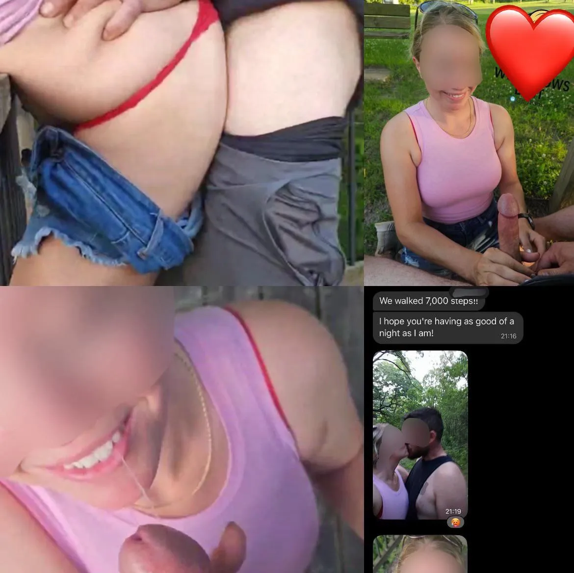 Hubby was out of town and he begged his hotwife to go for a hike with this redditor. He got the following pictures, which is your favorite?! 🥵😈💦