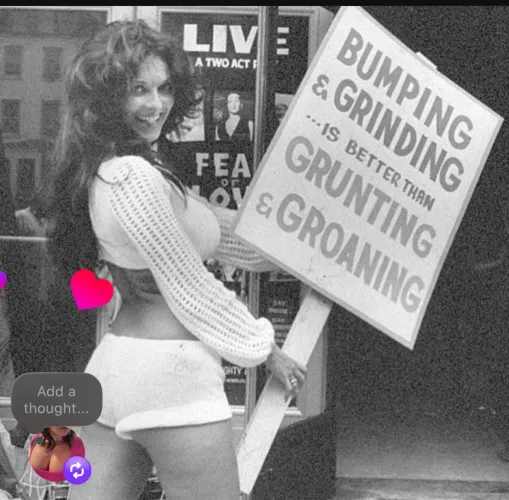 Old school stripper sign