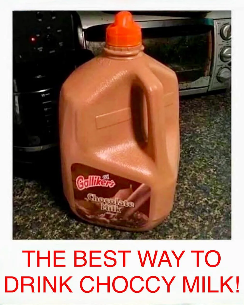 The best way to drink choccy milk!