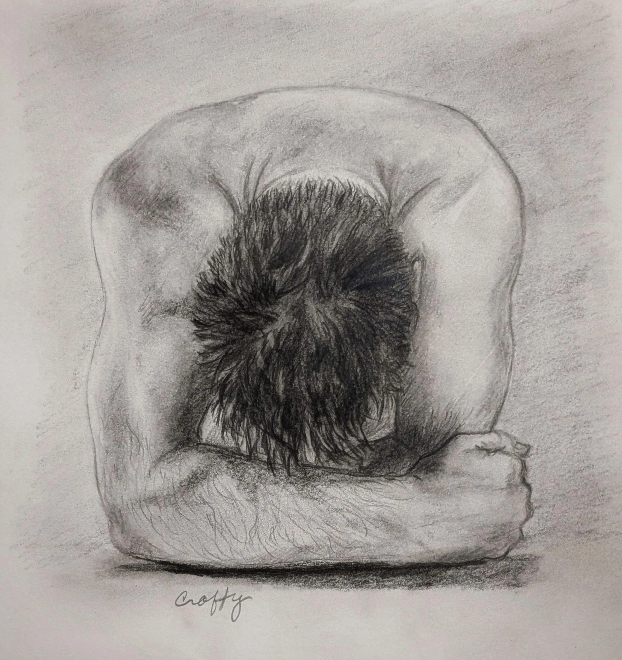 A moment in time - graphite drawing of will-shears