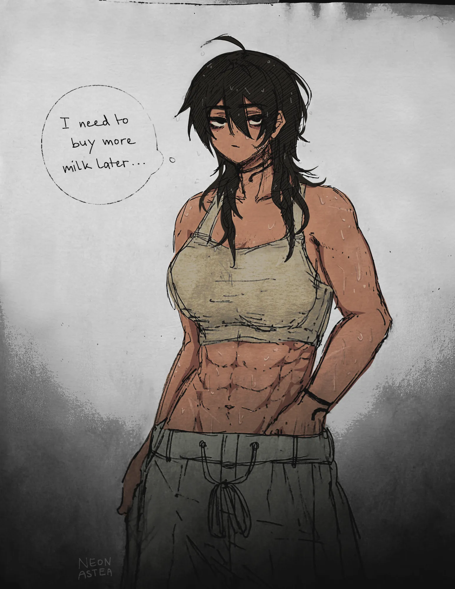 can't stop thinking about bailey's sweaty abs