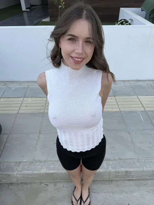 Enjoying a braless day