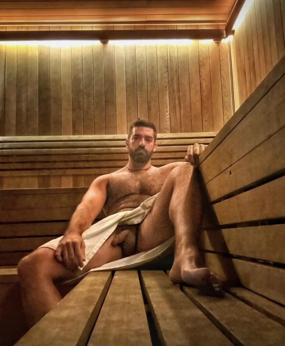 Ever have a guy in the sauna look over at you like this?
