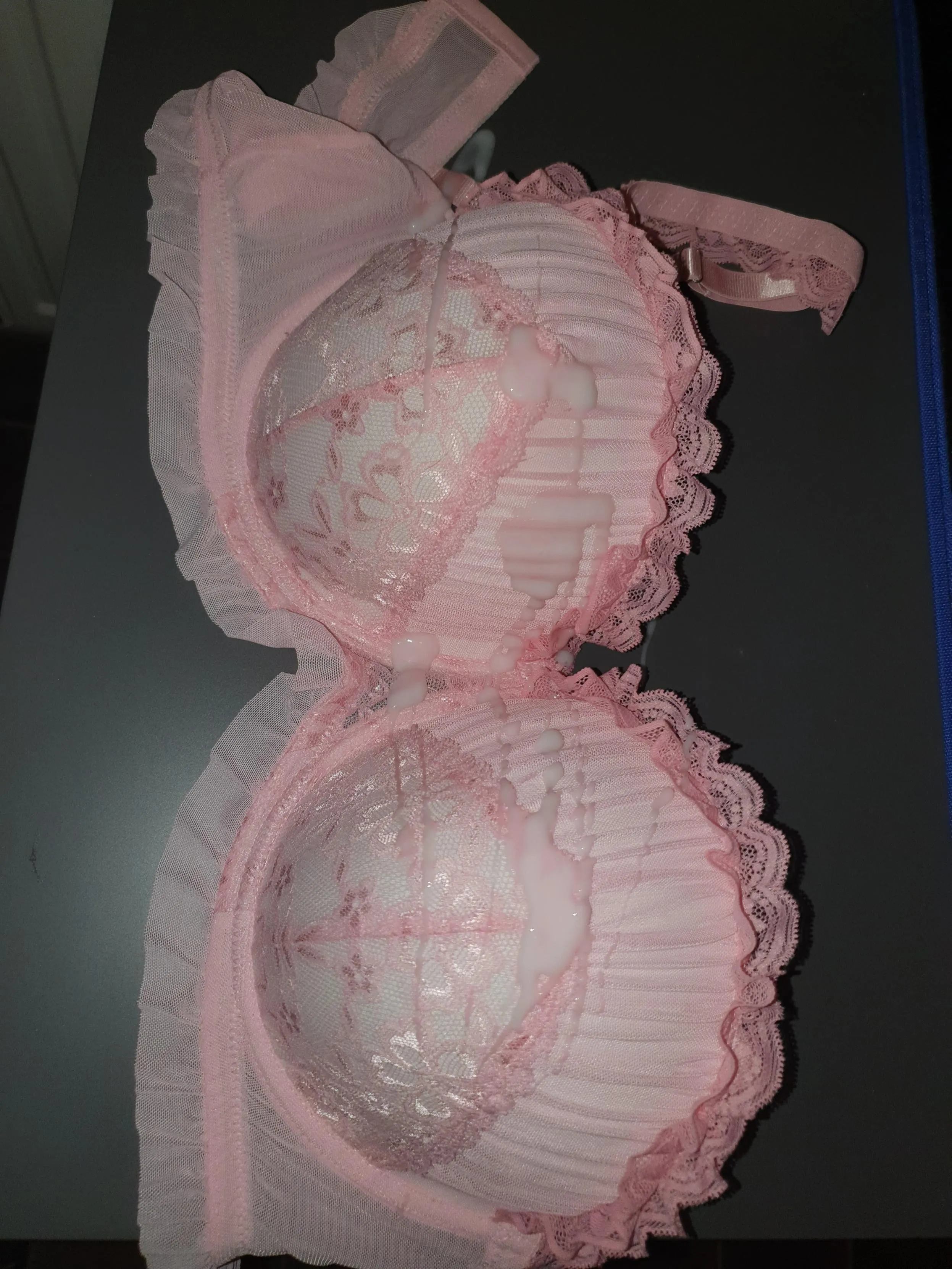 First time ever cumming on a bra