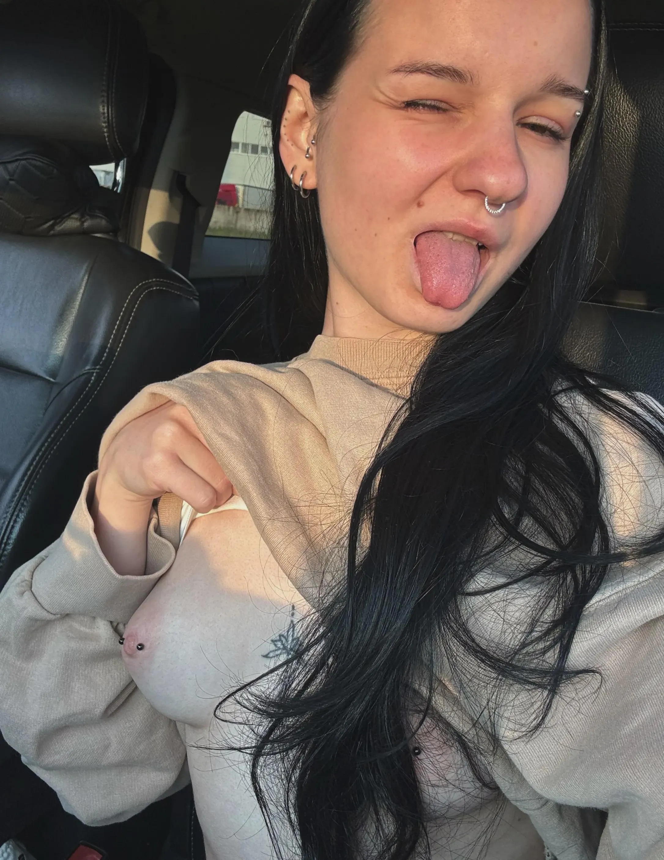 I like to tease guys in the car