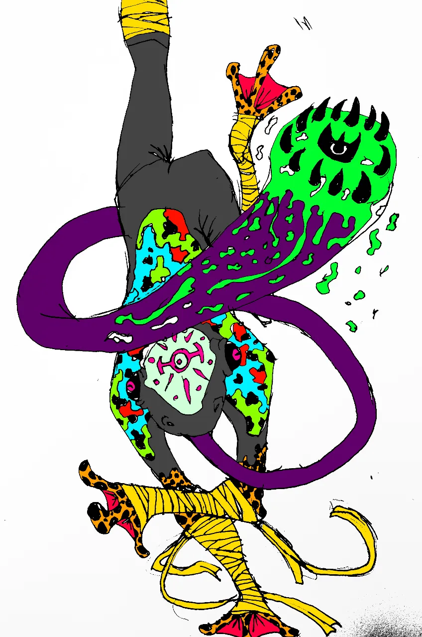 Idk a poison dart frog anthro OC I drew