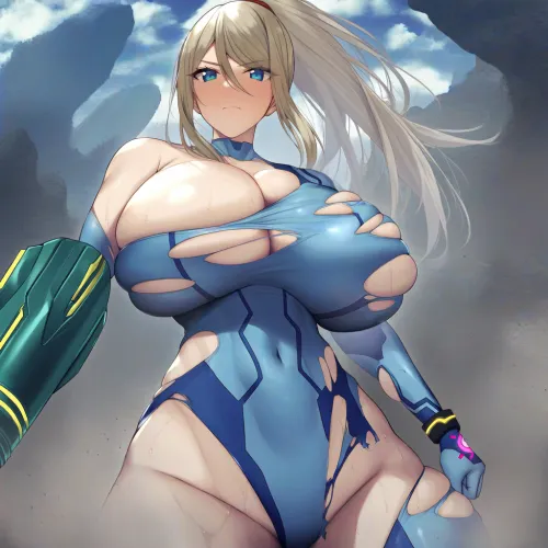 Samus Aran torn zero suit (BruTo AImage) [AI]