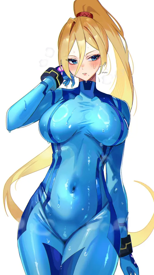 Sexy Samus with extra long Hair (Samus Aran) [yasaikakiage]
