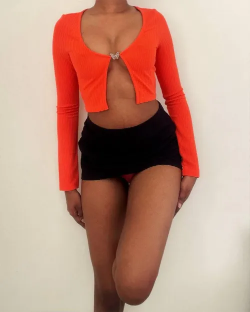 A skirt this short should come with a warning