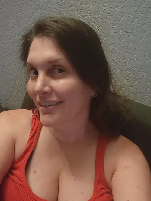 As mild as can be, brunette, no makeup (f)