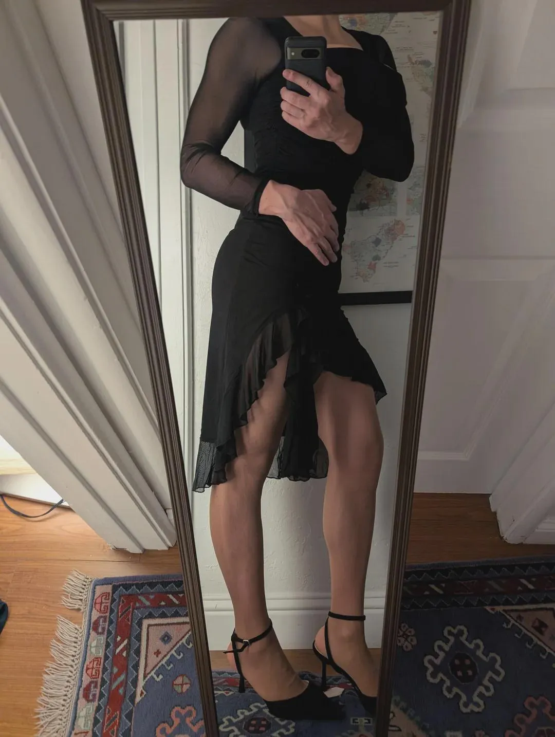 In this dress - I'd buy myself a drink and wrap an arm around that waist