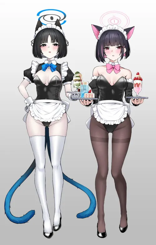 Maid Bunnies Kiryuu and Kazusa [Blue Archive]