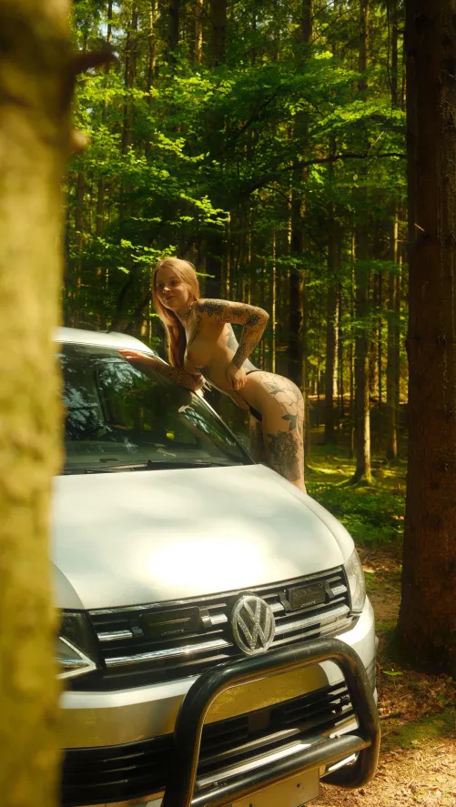 Me and my Camper. Alone in the Woods