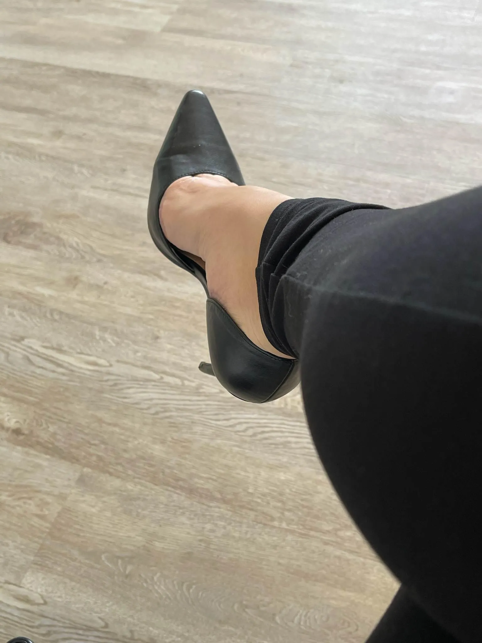 Nothing better than black heels in public