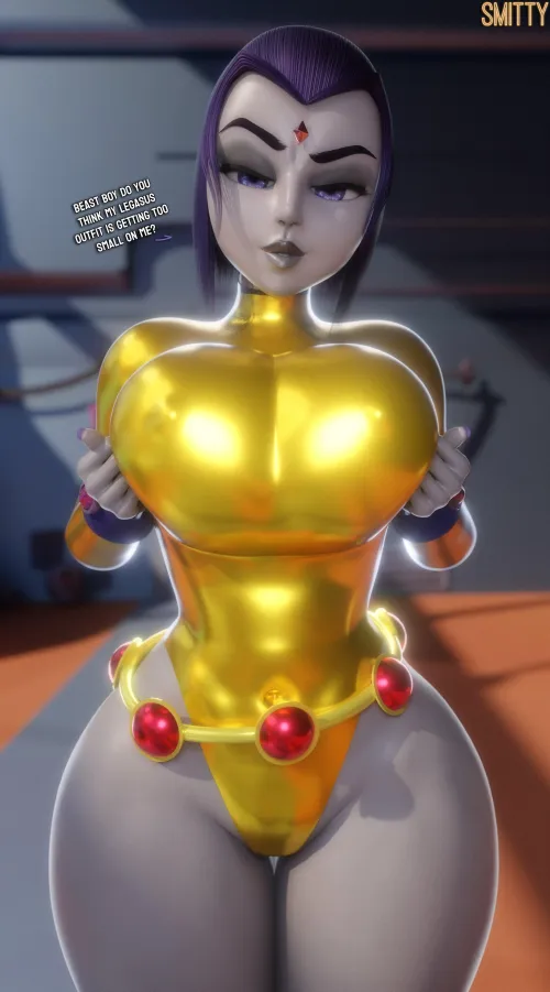 Raven's suit seems to be getting too small (Smitty)