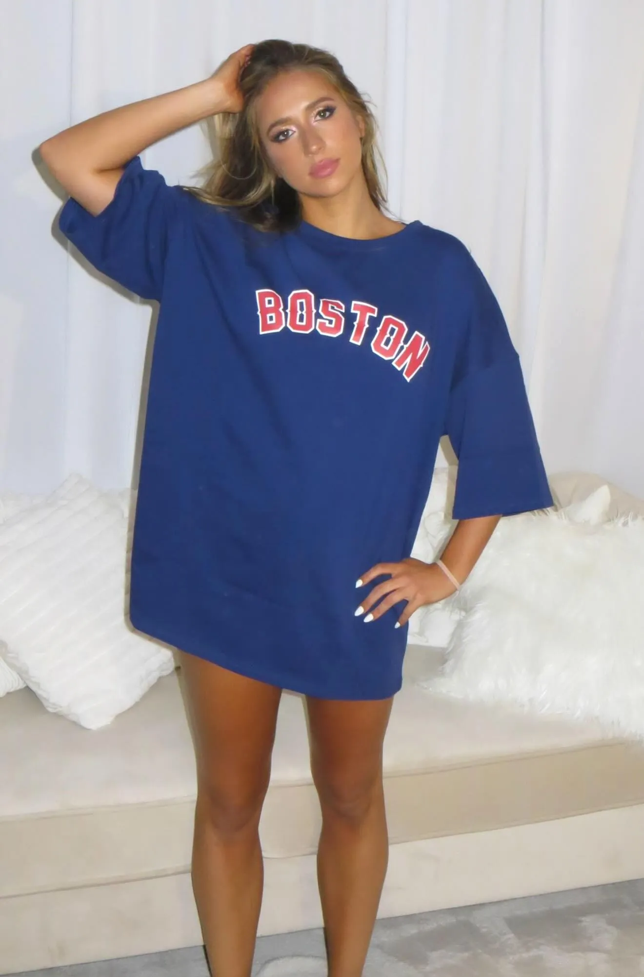 Tate wearing 'Boston' tee - IG August 2025