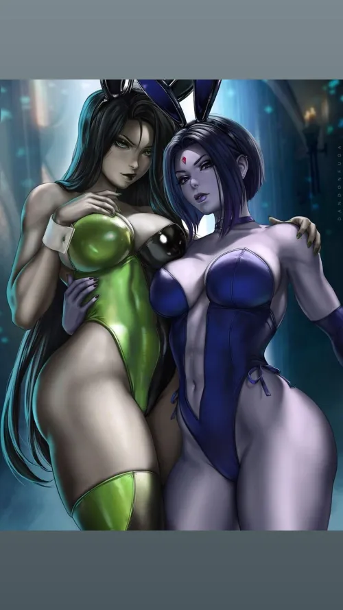 Who could resist a couple of Goth Bunny Girls?