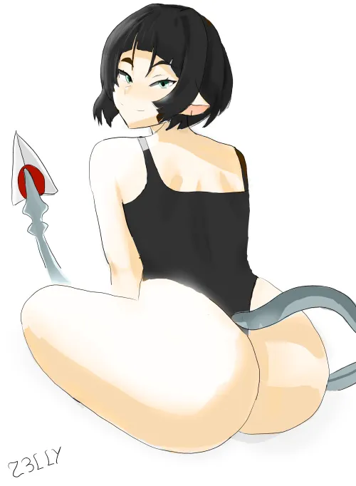 Drew Jane Doe from ZZZ using Grayscale| Sharp Shade (Soft Shading in my perfil)