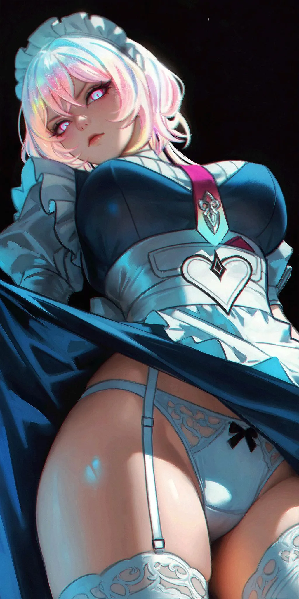 Maid Lantern Disgusted Skirt Lift [Honkai Impact 3rd]