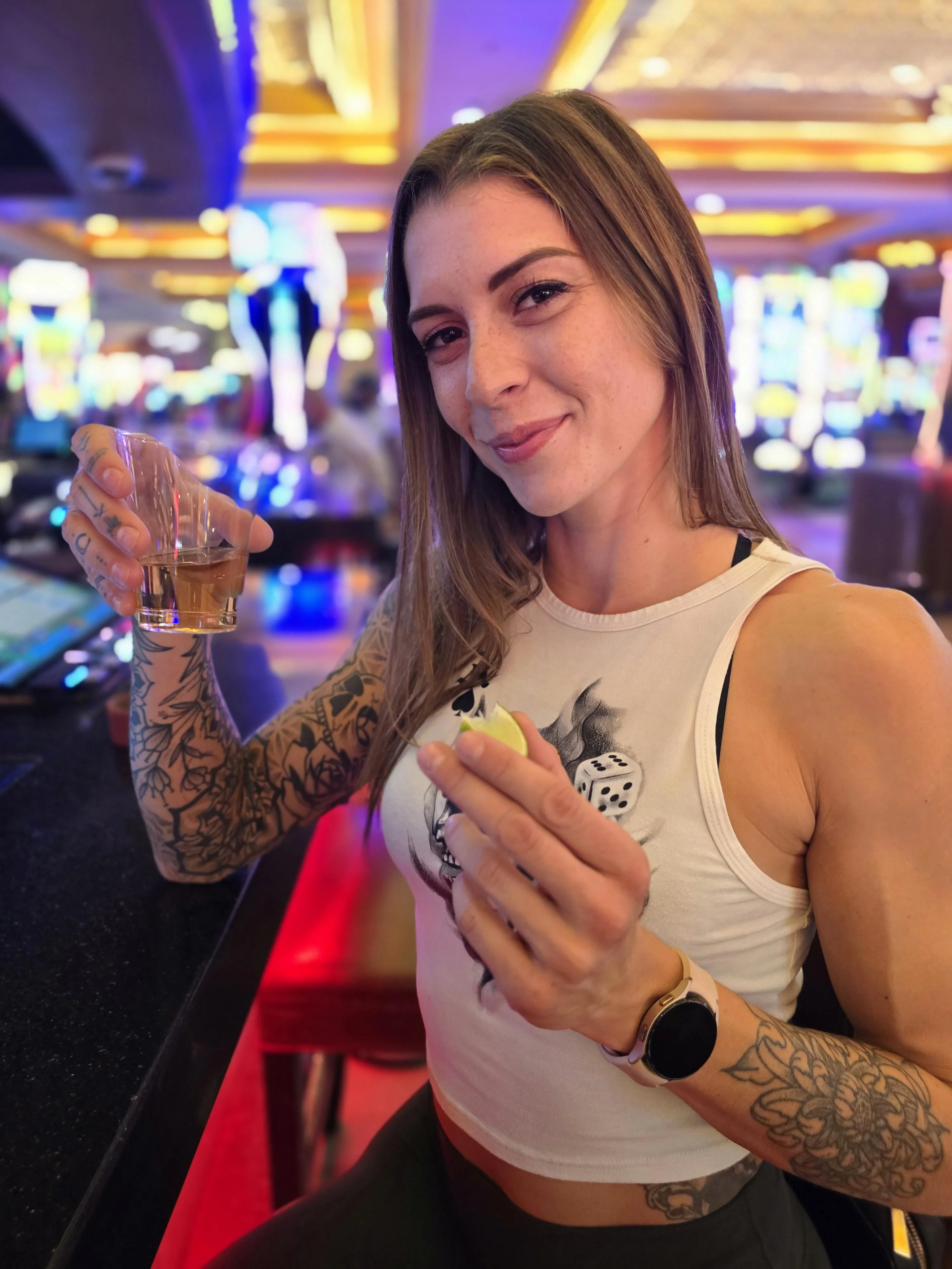 Tatted chick's and tequila, oh its wildly fun (: