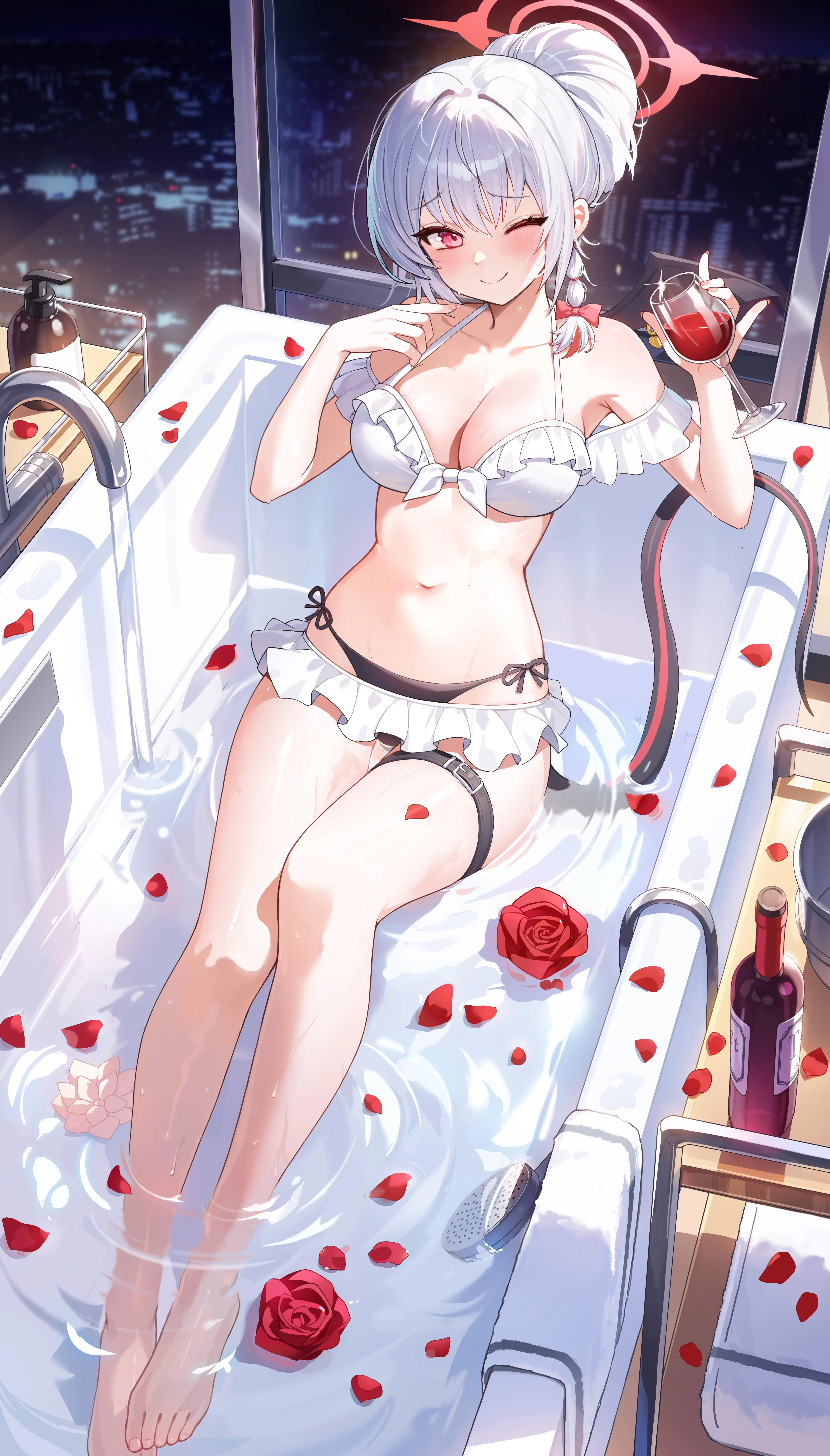 Haruna's romantic bath [Blue Archive]