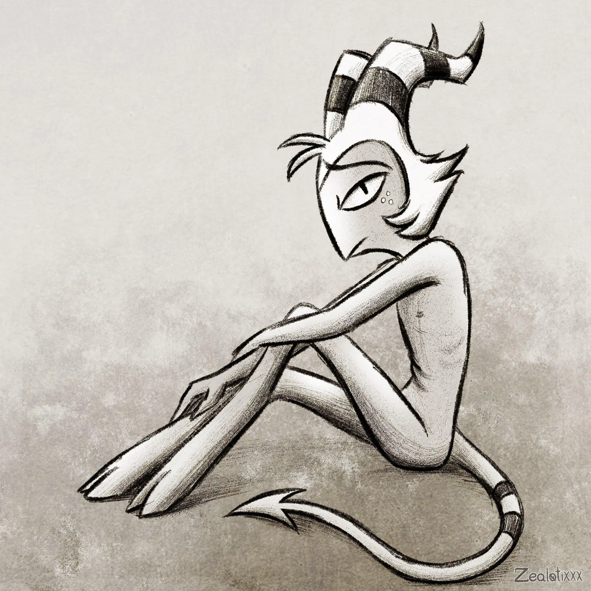 Old Moxxie sketch (sketch by me)