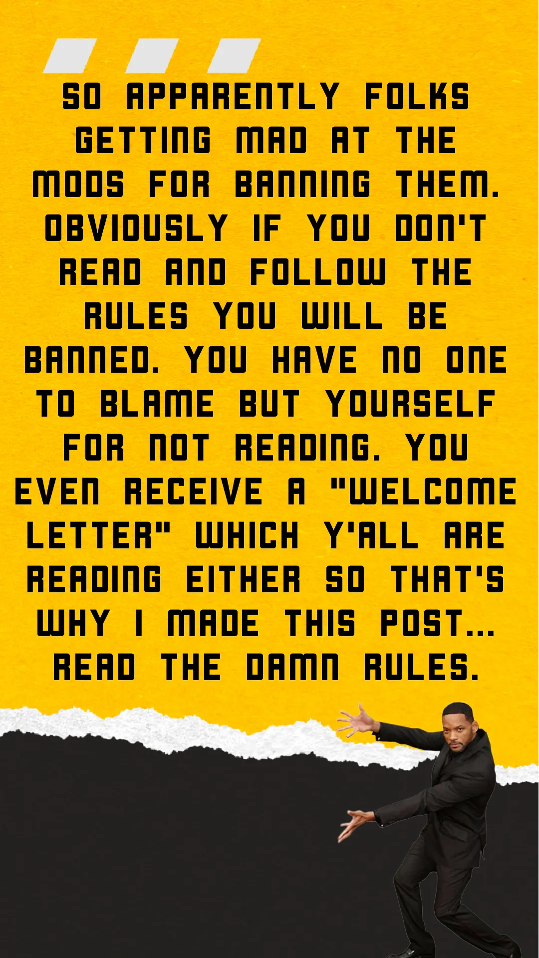 Read The Rules It's Not That Hard. 36