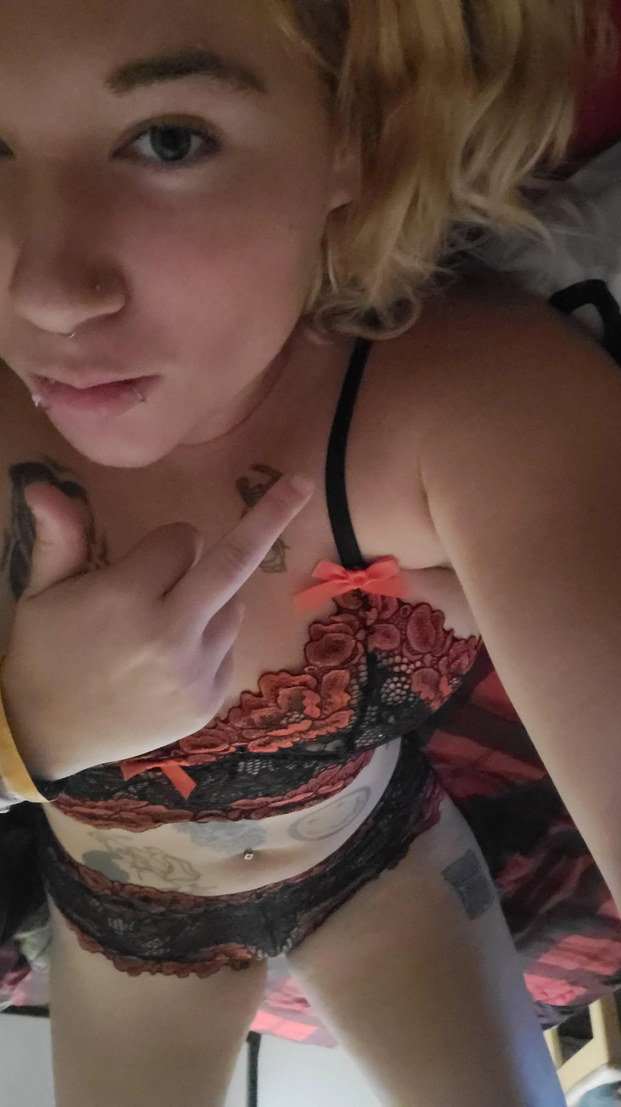 Sexy red and black lingerie if only you could lay in bed next to me