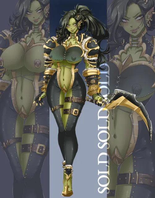 The Bold Orc Warrior (my art)💗