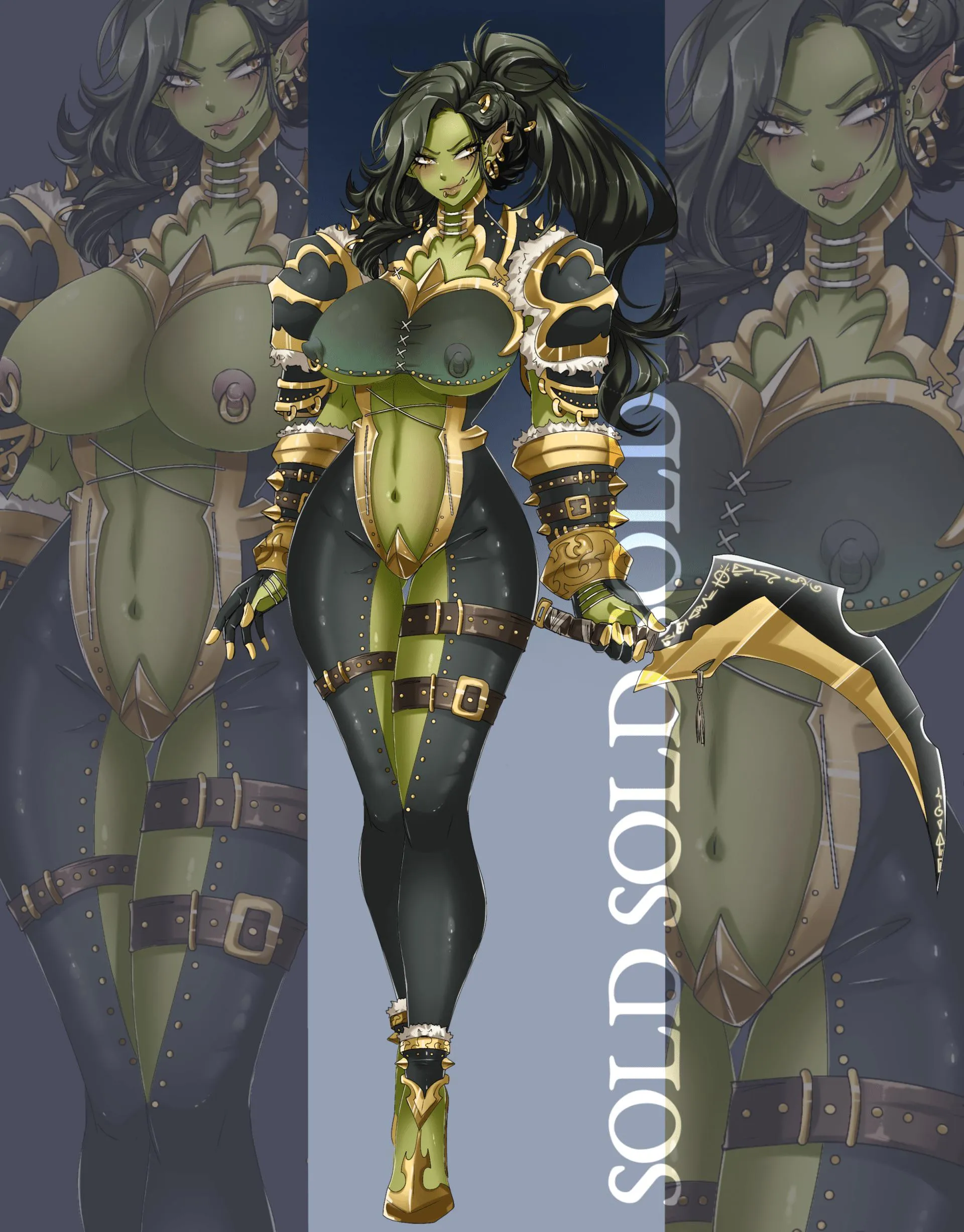 The Bold Orc Warrior (my art)💗