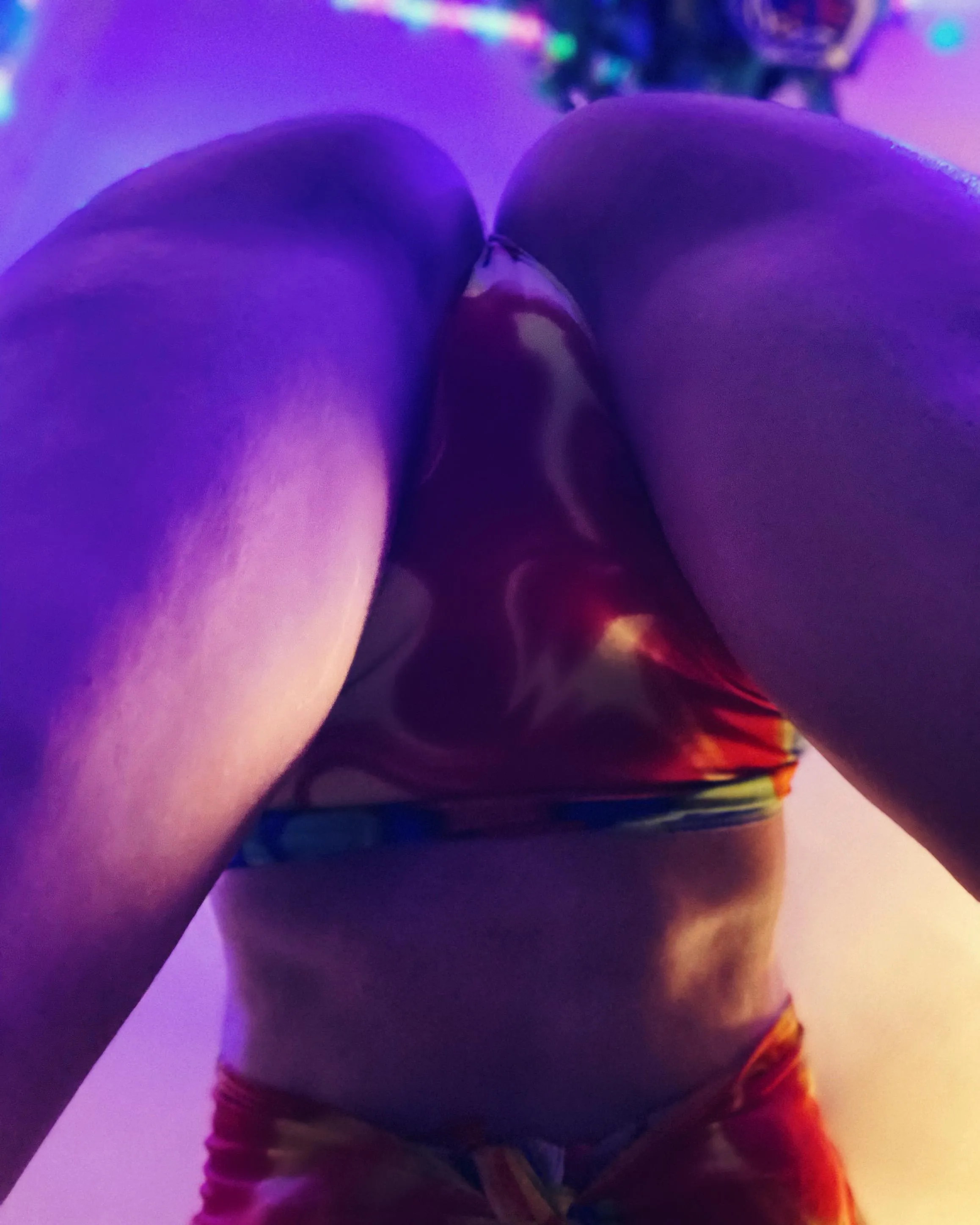 from the front but upside down