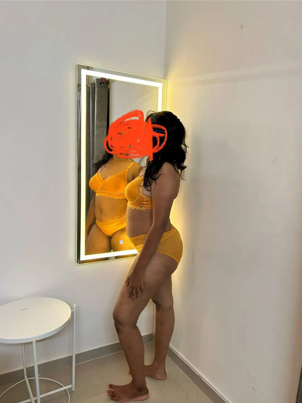 getting shy on mirror