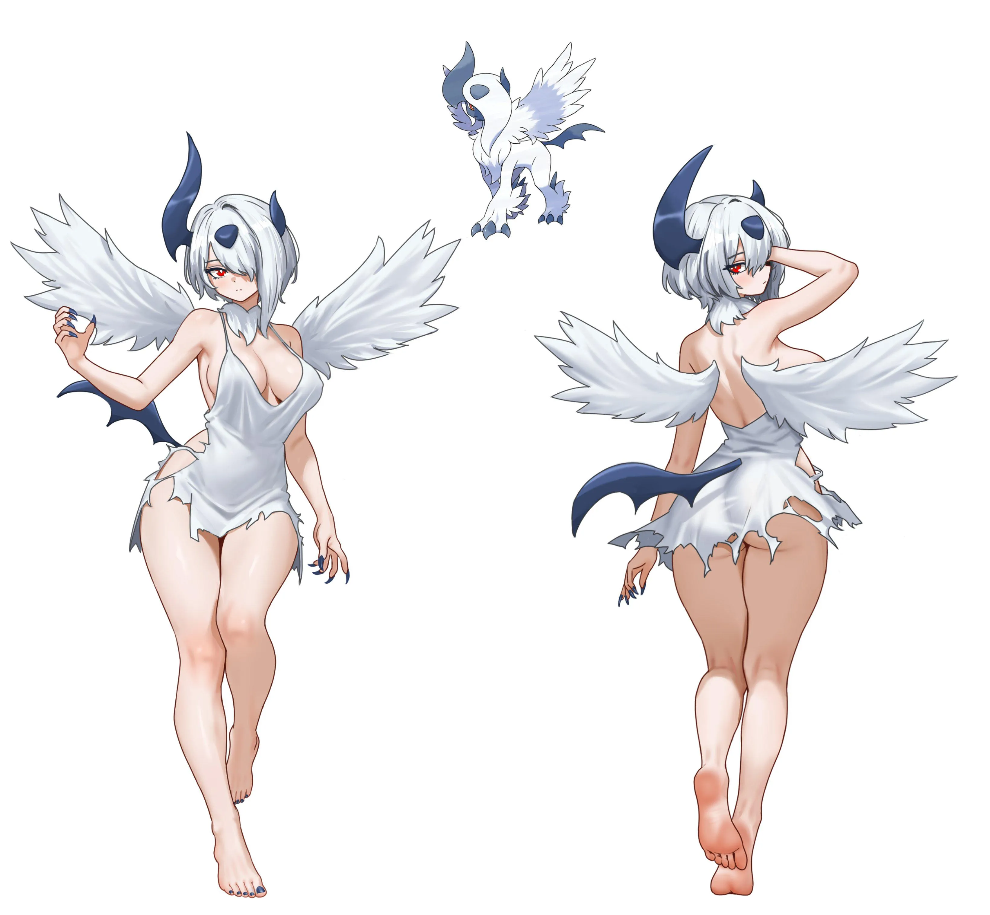 Mega Absol Front and Back [Pokemon]