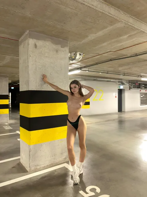 The sexiest babe in the parking lot