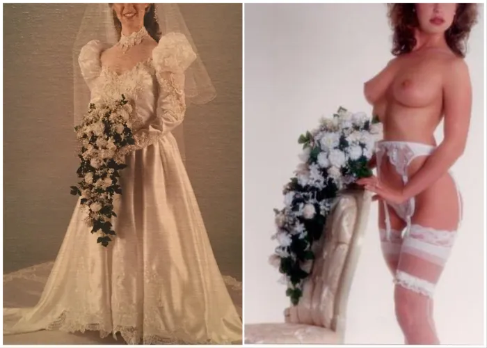 What she wore down the aisle in 1986 and what she wore under it
