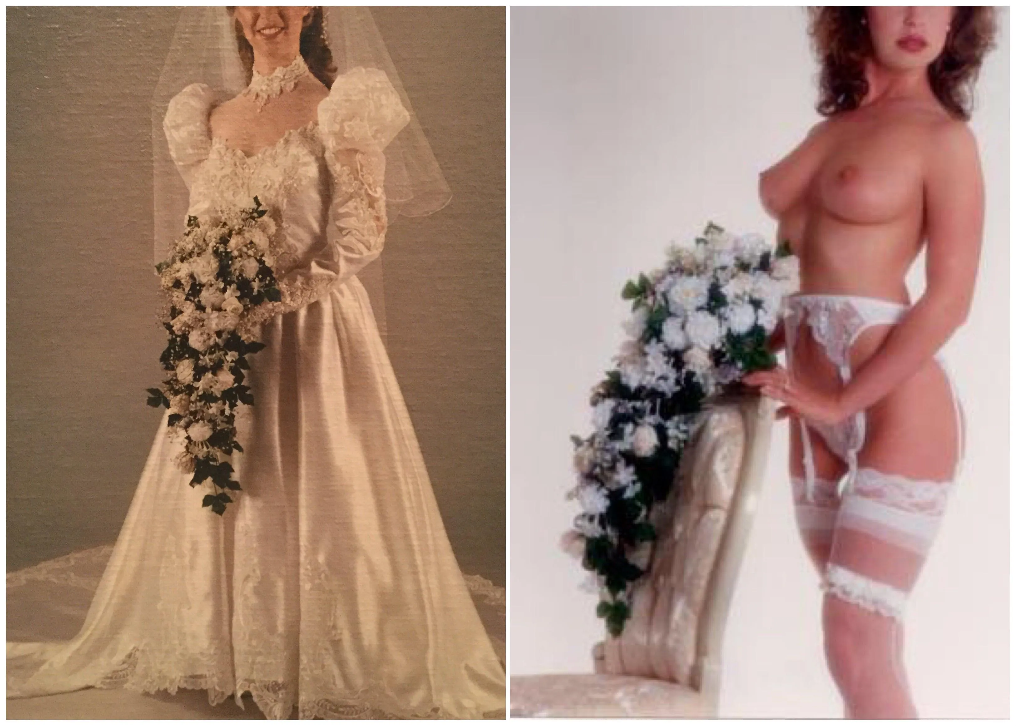 What she wore down the aisle in 1986 and what she wore under it